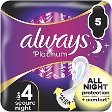 Духи, Парфюмерия, косметика Гигиенические прокладки, размер 4, 5шт - Always Platinum Secure Night
