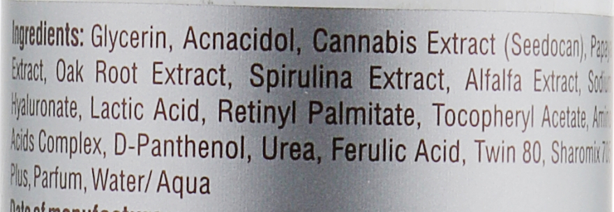 Тонік для звуження пор - Cannabis Vitactive Tonic For Oily And Normal Skin — фото N3