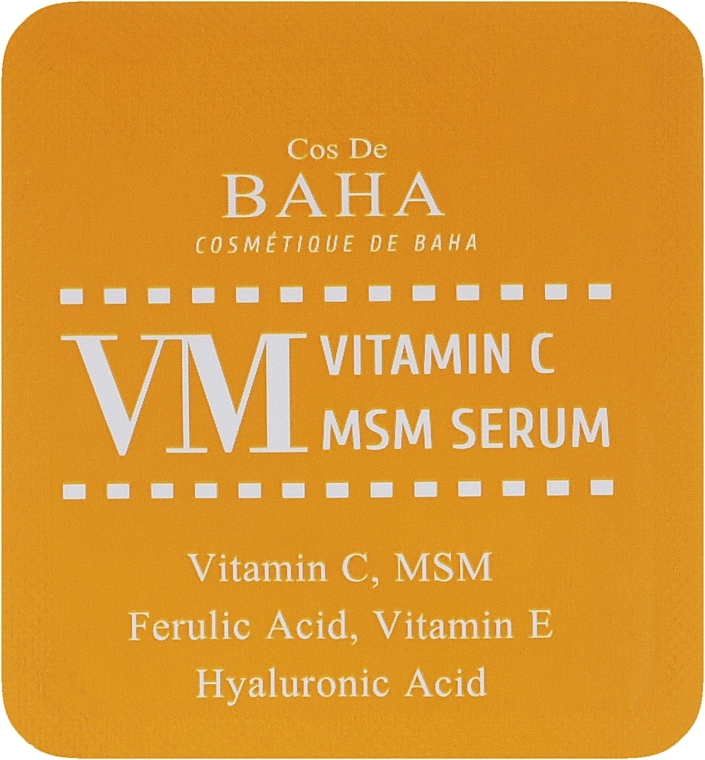 Сыворотка с витамином C, феруловой кислотой, витамином Е и MSM - Cos De BAHA Vitamin C MSM Serum (пробник) — фото N1