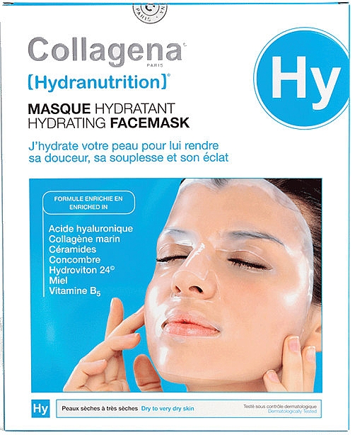Зволожувальна маска для обличчя - Collagena Paris Hydranutrition Hydrating Face Mask — фото N1