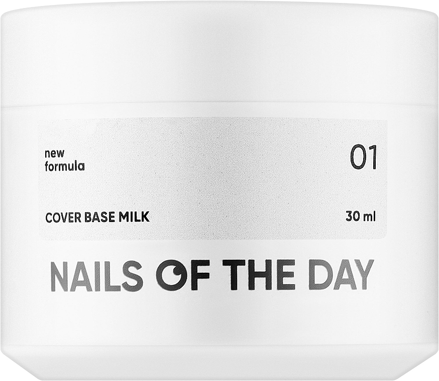 Камуфлююча база для нігтів молочна, 30 мл - Nails Of The Day Cover Base Milk New Formula — фото N1