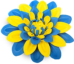 Резинка для волосся ручної роботи "Жовто-блакитна жоржина" - Katya Snezhkova — фото N2