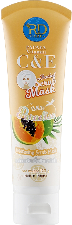 Скраб-маска для лица с экстрактом папайи и витаминами C и E - R&D Care Papaya Vitamin C&E Facial Scrub Mask  — фото N1