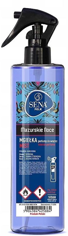 Інтер'єрні парфуми "Мазурські ночі" - Sena Folk Mist Interior Parfume Masurian Nights — фото N1