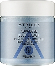 Осветляющая пудра "Блондеран для осветления волос до 9 тонов" - Atricos Advanced Blue Bleach Powder — фото N1