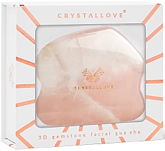 Массажер гуаша для лица из розового кварца - Crystallove Rose Quartz Contour Gua Sha — фото N3