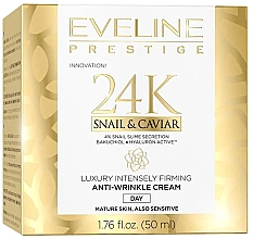 Дневной крем для лица - Eveline Prestige 24k Snail & Caviar Anti-Wrinkle Day Cream — фото N1