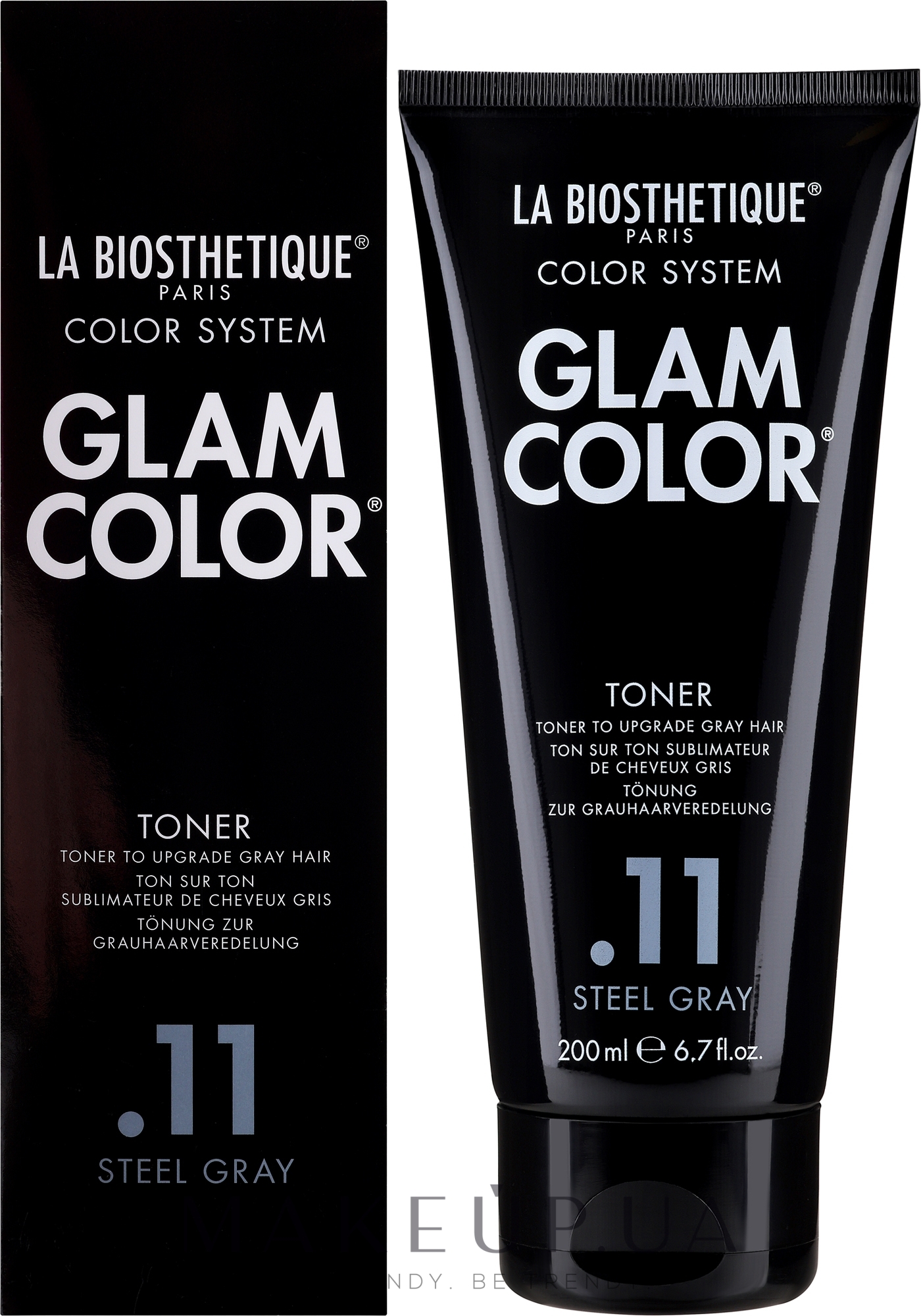 Бальзам з антижовтим ефектом - La Biosthetique Glam Color Toner Steel Gray.11 — фото 200ml