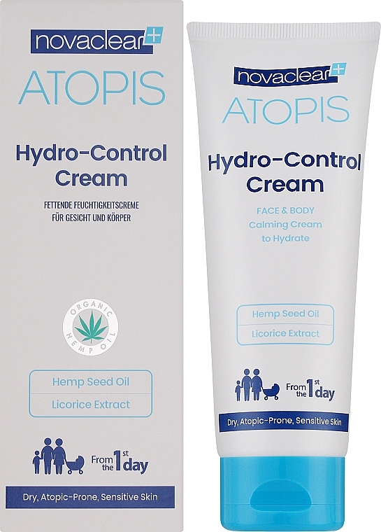 Зволожувальний крем для обличчя і тіла  - Novaclear Atopis Hydro-Control Cream — фото N2