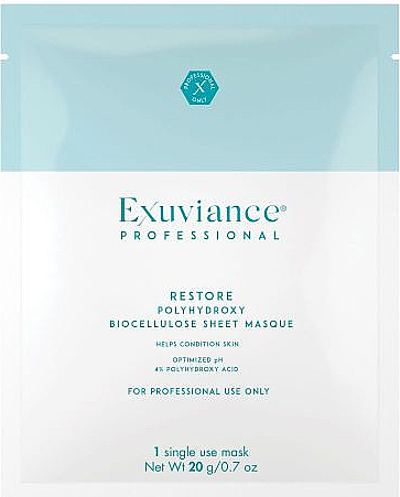 Тканинна маска з полігідроксібіоцелюлози - Exuviance Professional Restore Polyhydroxy Biocellulose Sheet Masque — фото N1