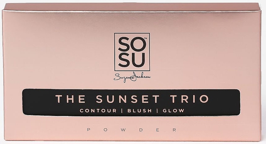 Палетка для макіяжу - Sosu by SJ The Sunset Trio Palette Contour Blush Glow — фото N3