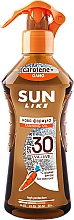 Солнцезащитное спрей-масло для быстрого загара - Sun Like Sunscreen Oil For Fast Tan With A Pump SPF 30 New Formula — фото N1