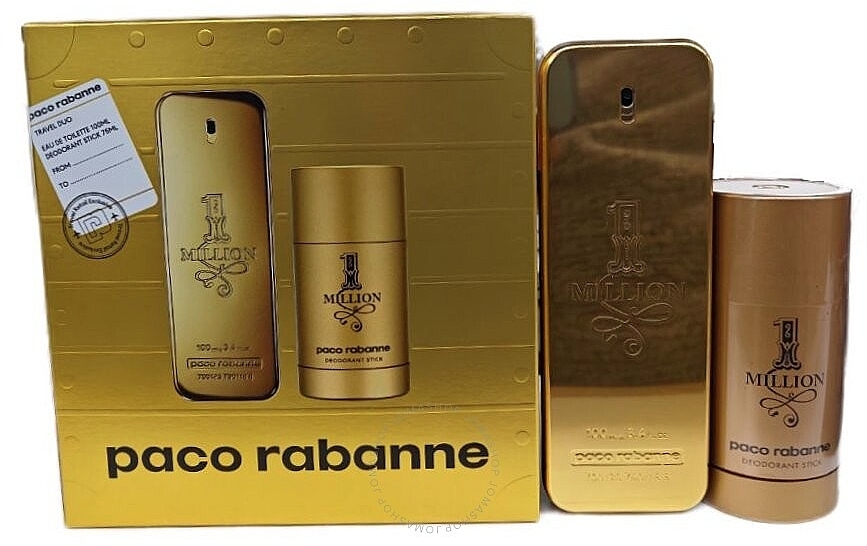 Paco Rabanne 1 Million Set - Набор (edt/100ml + deo/stick/75ml) — фото N1