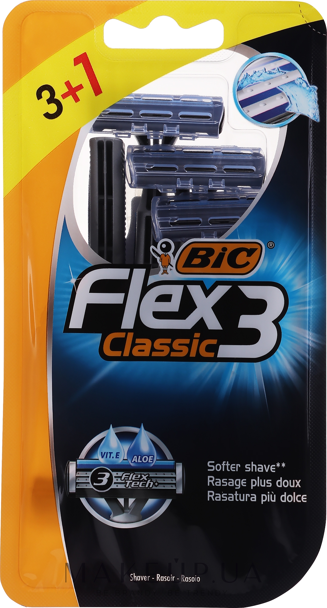 Мужской станок для бритья, 4 шт - Bic Flex 3 Classic — фото 4шт