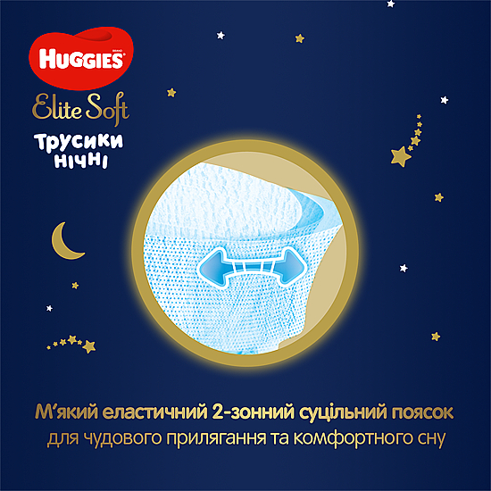 Трусики-підгузки "Elite Soft Overnites" 5 (12-17 кг,17 шт.) - Huggies — фото N10