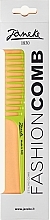 Гребень 82826 с ручкой, лайм - Janeke Fashion Comb For Gel Application Lime Fluo — фото N2