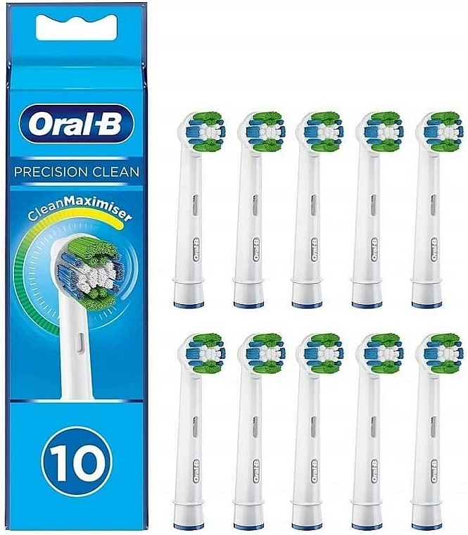Сменные насадки для электрической зубной щетки, 10 шт. - Oral-B Precision Clean — фото N1