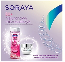 Духи, Парфюмерия, косметика Набор - Soraya Hialuronowy Mikrozastrzyk 50+ (cr/50ml + micel/200ml)