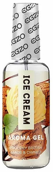Їстівний лубрикант на водній основі "Морозиво" - Egzo Aroma Gel Ice Cream — фото N1