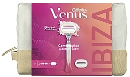 Набор - Gillette Venus Comfortglide Sugarberry Scent (razor/1pcs + refil/2pcs + case + pouch) — фото N2