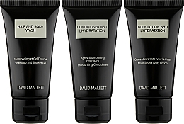 Парфумерія, косметика Набір - David Mallett Travel Kit Trio (b/lot/50ml + shm/gel/50ml + cond/50ml)