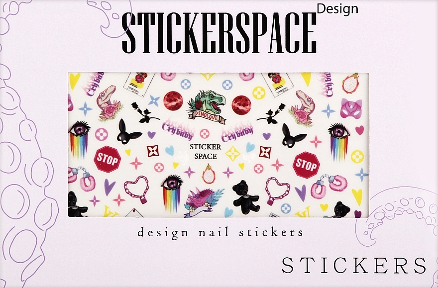 Дизайнерские наклейки для ногтей "Cry Baby" - StickersSpace  — фото N1