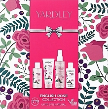 Набор - Yardley English Rose Collection (sh/gel/100ml + b/lot/100ml + spray/100ml + h/cr/50ml) — фото N1