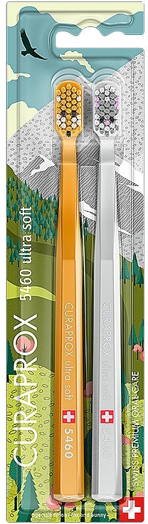 Набір зубних щіток "Duo Fox And Bunny Edition 2024" - Curaprox CS 5460 Ultra Soft — фото N1