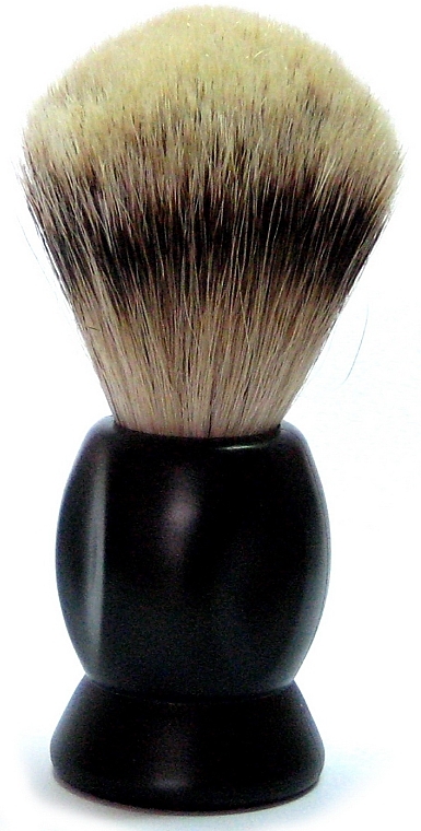 Помазок для гоління з ворсом борсука, пластик, чорний матовий - Golddachs Silver Tip Badger Plastic Black Matt — фото N1