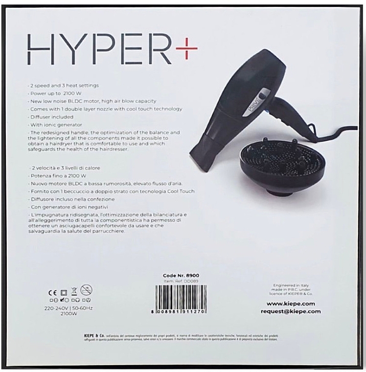 Фен для волос - Kiepe Prive Hyper+ Hair Dryer — фото N3