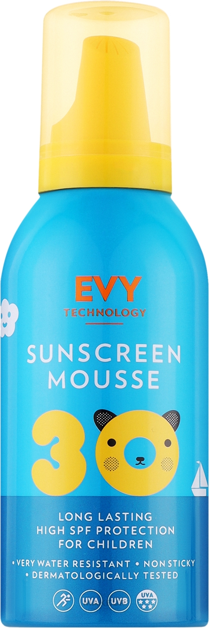 Сонцезахисний мус для дітей - EVY Technology Sunscreen Mousse For Children SPF30 — фото 150ml