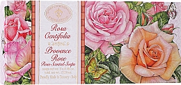 Набор натурального мыла "Роза" - Saponificio Artigianale Fiorentino Rose (soap/3x125g) — фото N1