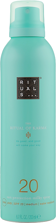 Солнцезащитный спрей для тела - Rituals The Ritual Of Karma Sun Protection Milky Spray 20 — фото N1