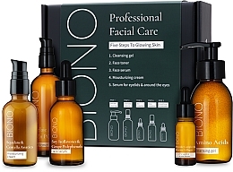 Набір "Професійний щоденний догляд для обличчя. 5 кроків до сяючої шкіри" - Biono — фото N1