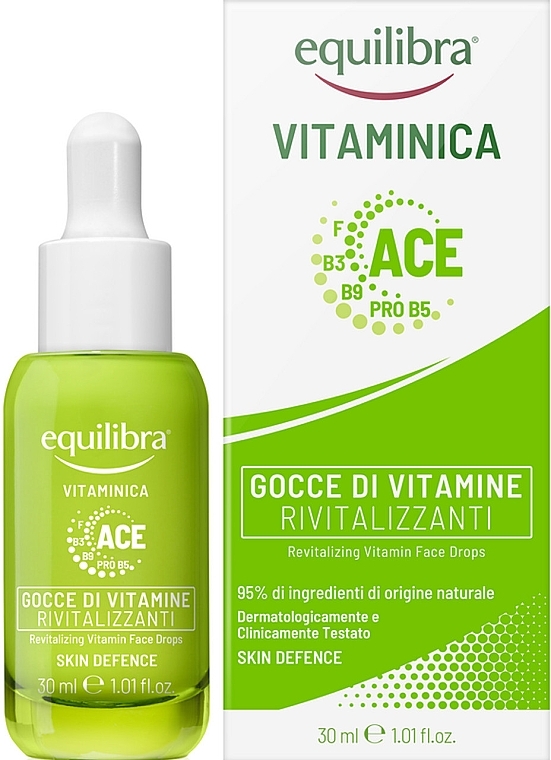 Восстанавливающие витаминные капли для лица - Equilibra Vitaminica Revitalizing Vitamin Drops — фото N1