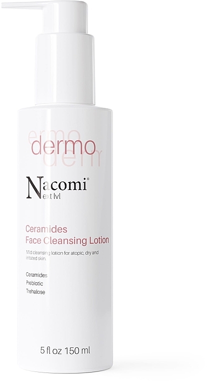 Эмульсия для сухой и чувствительной кожи - Nacomi Next Level Dermo Ceramides Face Cleansing Lotion — фото N1
