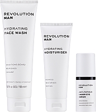 Набір - Revolution Skincare Man Hydrate & Wake Gift Set (eye/ser/15ml + f/wash/150ml + f/cr/75ml) — фото N3