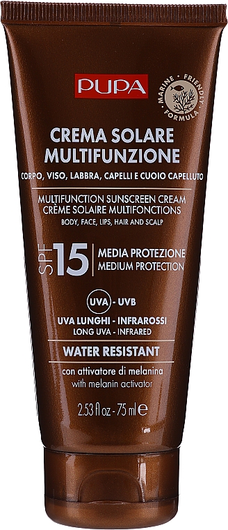 Увлажняющий солнцезащитный крем SPF 15 - Pupa Multifunction Sunscreen Cream — фото N1