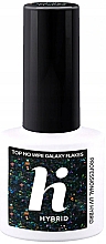 Парфумерія, косметика Верхнє покриття з різнокольоровими пластівцями - Hi Hybrid Top No Wipe Galaxy Flakes