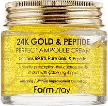 Ампульный крем с золотом и пептидами - FarmStay 24K Gold & Peptide Perfect Ampoule Cream — фото N2