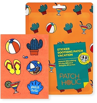 Патчі для обличчя й тіла з екстрактом кактуса - Patch Holic Sticker Soothing Patch Vacation — фото N2