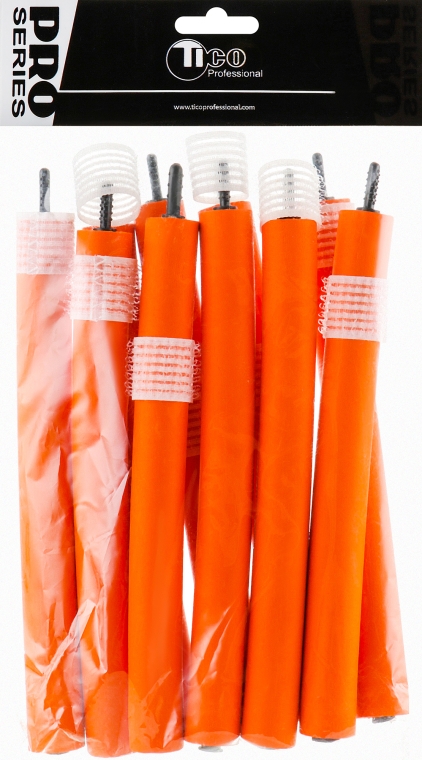 Бигуди гибкие, 180мм, d20, оранжевые - Tico Professional — фото N1