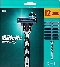 Духи, Парфюмерия, косметика Бритва с 12 сменными кассетами - Gillette Mach3