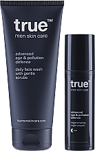 Набор - True Men Skin Care Advanced Age & Pollution Defence Start Me UP! (f/cr/50ml + f/gel/200ml + bag/1pc) — фото N2