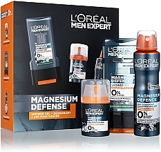 Духи, Парфюмерия, косметика Набор - L'Oreal Men Expert Magnesium Defence (f/cr/50ml + sh/gel/300ml + deo/50ml)