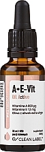 Витамины "A+E-Vit" в каплях - Pharmovit Clean Label A+E-Vit Oil Active — фото N1