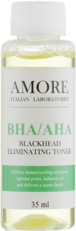 Концентрированый тоник с кислотами против черных точек и акне - Amore Bha/Aha Blackhead Eliminating Toner