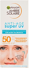 Солнцезащитный крем с гиалуроновой кислотой - Garnier Ambre Solaire Anti-Age Super UV SPF50 — фото N2