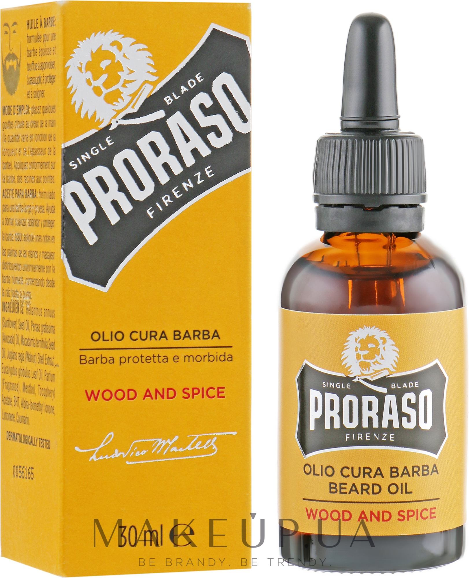 Масло для бороды - Proraso Wood & Spice Beard Oil — фото 30ml