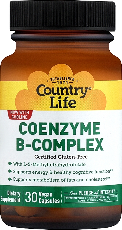 Пищевая добавка "Коэнзим В-комплекс" - Country Life Coenzyme B-Complex — фото N1